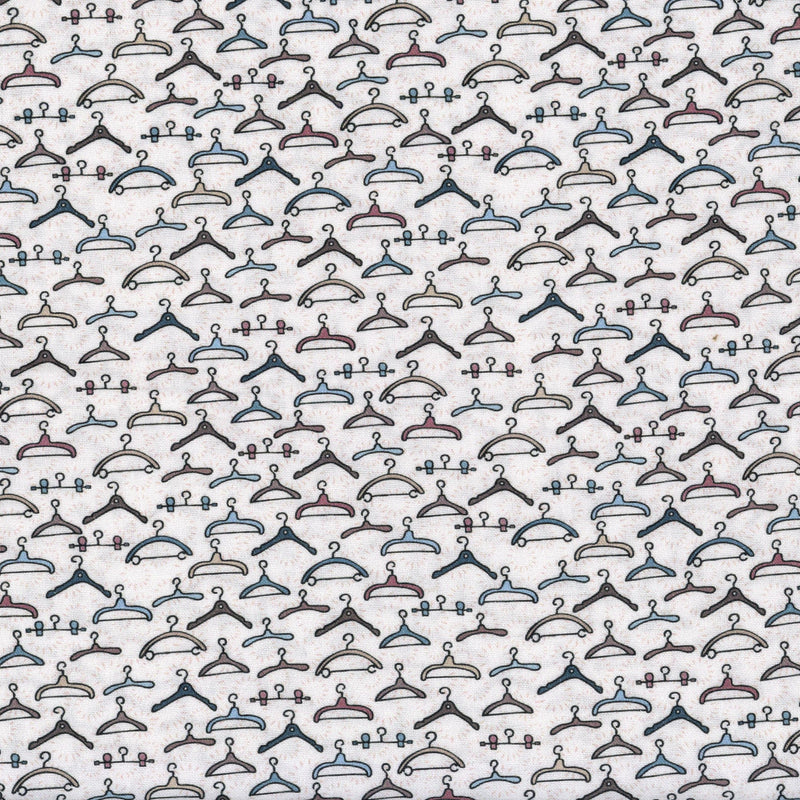 Stof Fabrics Laundry Hour by Linette Jakobsen - Patchwork and Quilting Fabric from Brown's Craft Shed (Tags: Fabric Clothes Hangers Laundry Hour Laundry Theme Linette Jakobsen Stof Fabrics )