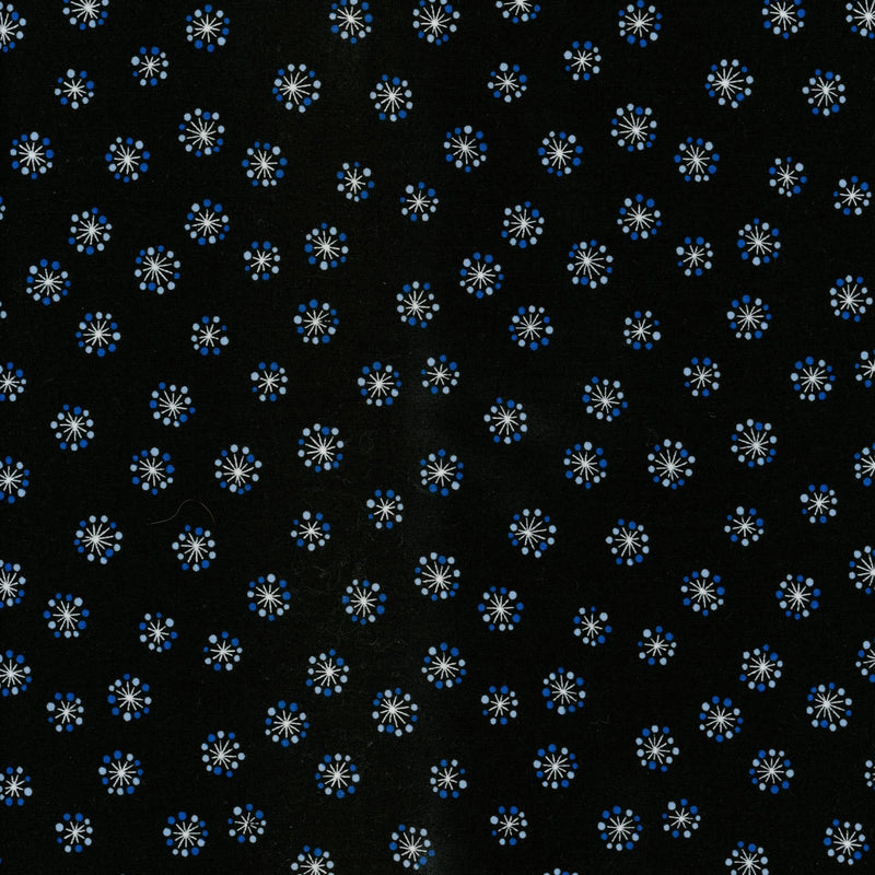 Kona Bay Fabrics - Razzle Dazzle Blue - Patchwork and Quilting Fabric from Brown's Craft Shed (Tags: Fabric craft patterns playful quilting starburst Tags: Black whimsical )