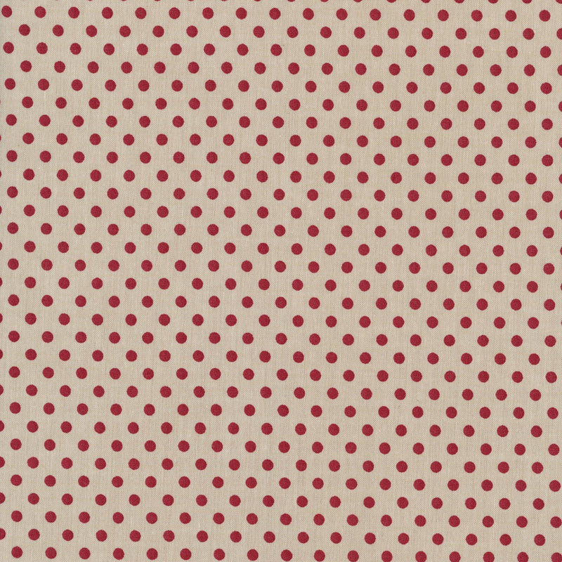 Tilda Creating Memories Polkadot Red - Patchwork and Quilting Fabric from Brown's Craft Shop (Tags: Fabric red Spots )