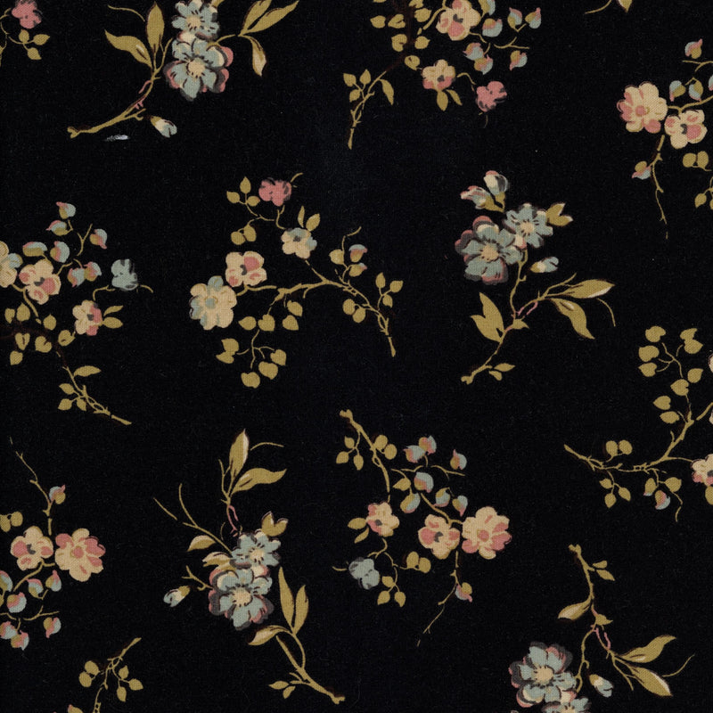 Maywood Studio Country French - Twilight Petals - Patchwork and Quilting Fabric from Brown's Craft Shed (Tags: Fabric blue cream Floral garden Maywood Studio nature patterns pink quilting vintage )