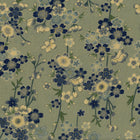 Nutex Akan - Patchwork and Quilting Fabric from Brown's Craft Shed (Tags: Fabric Akan blue cream elegant Floral flowers garden green Japanese inspired muted tones nature Nutex traditional )