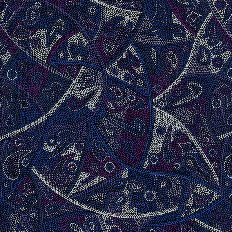 M&S Textiles Looking Around Purple - Patchwork and Quilting Fabric from Brown's Craft Shed (Tags: Fabric australiana blue purple )