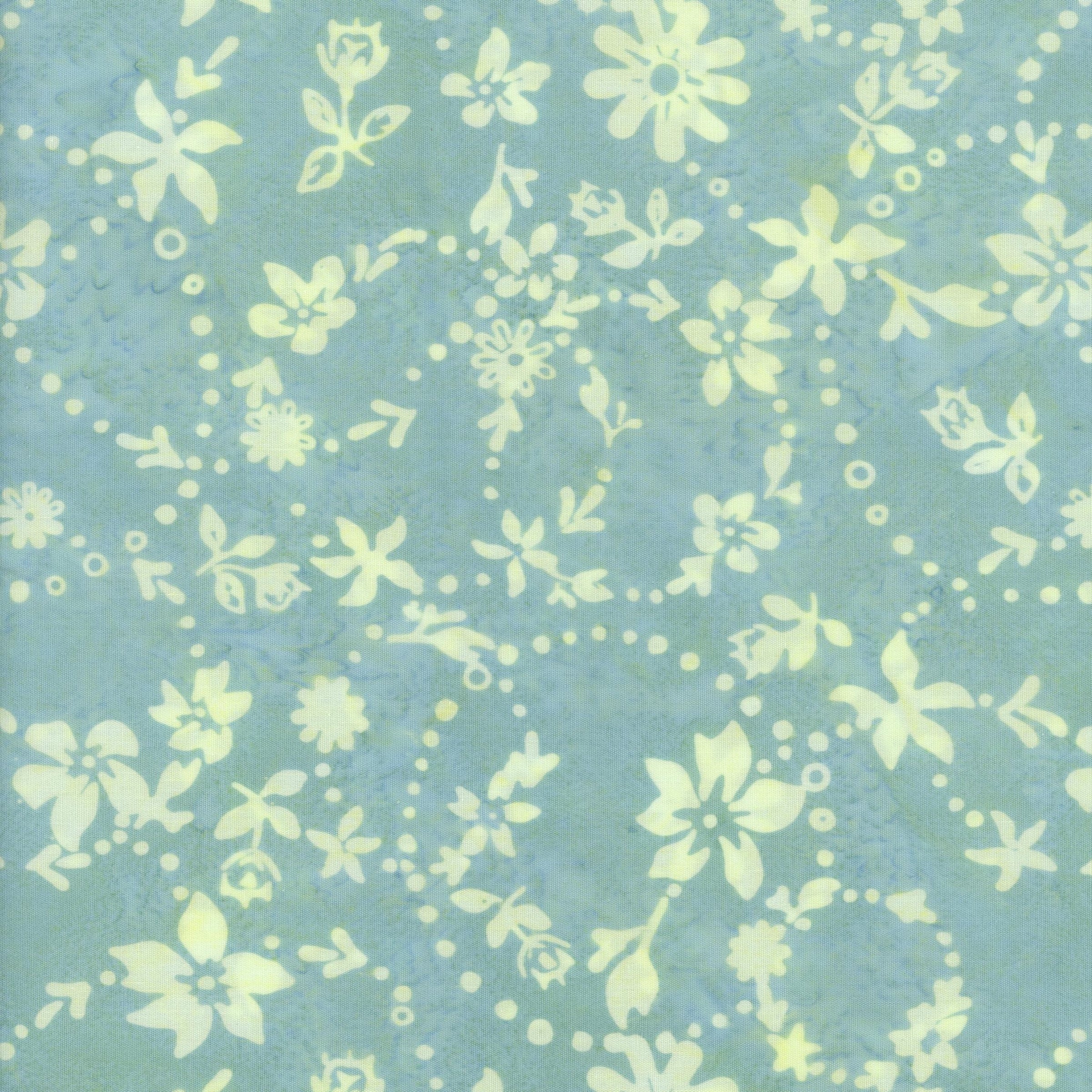 Batik Rose Parade - Patchwork and Quilting Fabric from Brown's Craft Shed (Tags: Fabric batik Batik Rose Parade blender blue cream Floral flowers garden green nature pastel romantic soft )