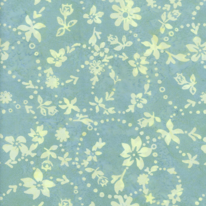 Batik Rose Parade - Patchwork and Quilting Fabric from Brown's Craft Shed (Tags: Fabric batik Batik Rose Parade blender blue cream Floral flowers garden green nature pastel romantic soft )