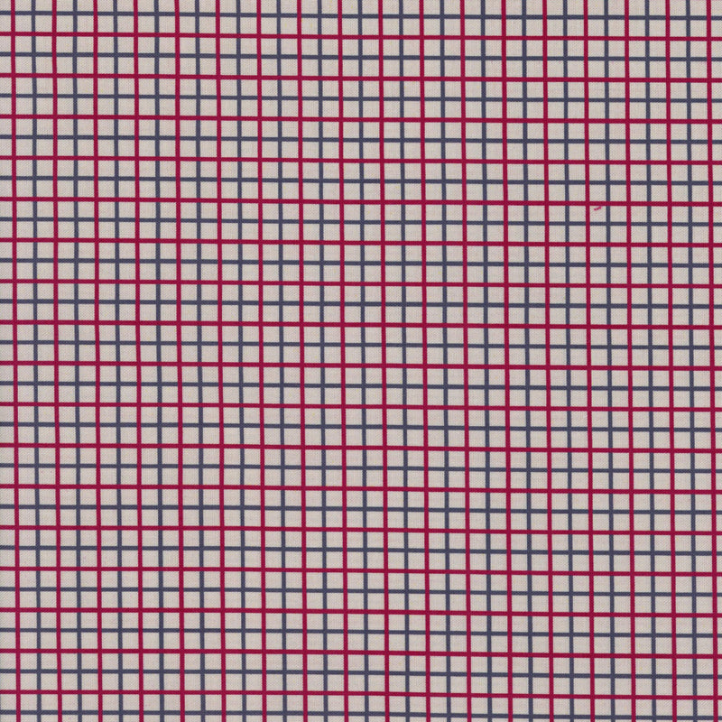 Devonstone Collection Comptoir De Toile 3 by Kim Hurley of luccello - Patchwork and Quilting Fabric from Brown's Craft Shed (Tags: Fabric basics blender check Comptoir De Toile cream Devonstone Collection heritage Kim Hurley navy patchwork quilting red traditional vintage )