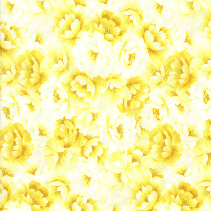 Fabri-Quilt Inc - Bristol Roses Yellow - Patchwork and Quilting Fabric from Brown's Craft Shed (Tags: Fabric bright Bristol Roses cheerful cream elegant Fabri-Quilt garden nature patchwork quilting roses summer Sunshine Rose Bloom traditional Yellow )