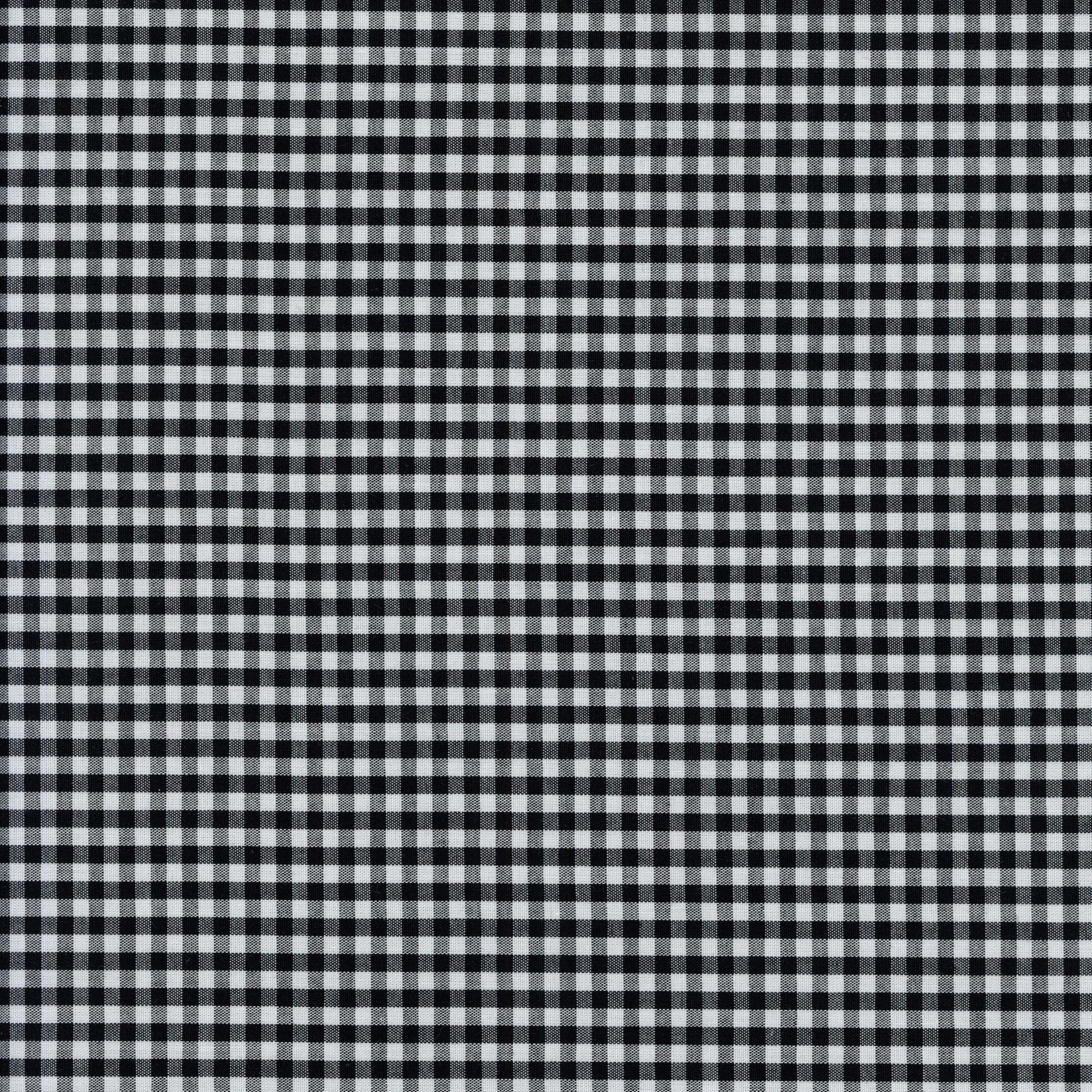 Gingham Check (Medium - Black) - Patchwork and Quilting Fabric from Brown's Craft Shed (Tags: Fabric check classic farmhouse white )