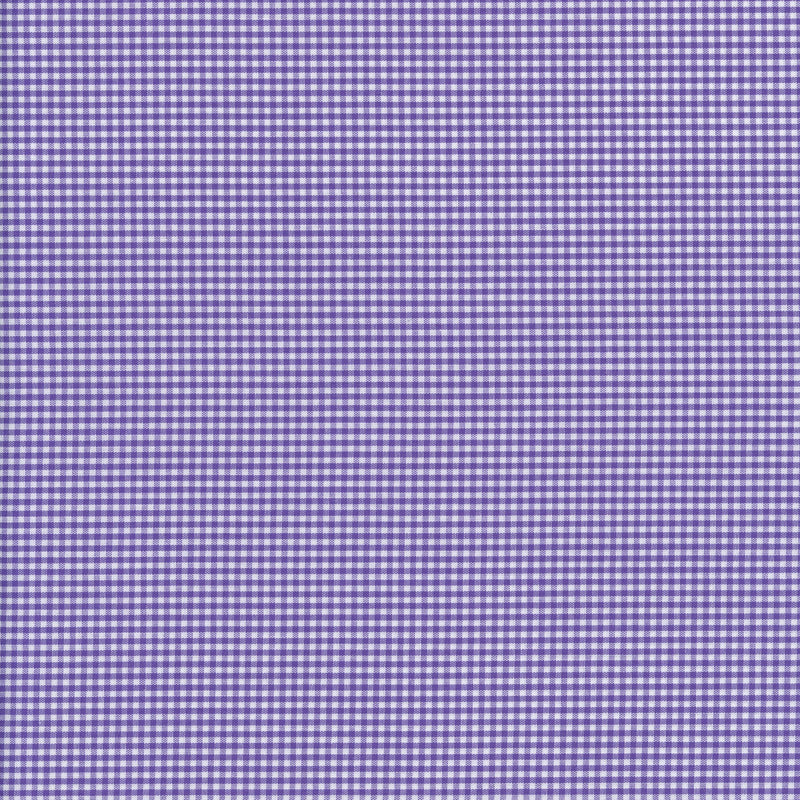 Yarn Dyed Broadcloth Japanese Gingham (Purple) - Patchwork and Quilting Fabric from Brown's Craft Shed (Tags: Fabric basics blender blenders check classic patchwork patterns purple quilting cotton timeless white )