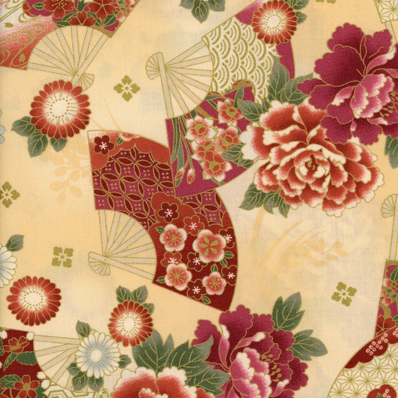 Quilt Gate – Golden Fan & Peony Fabric