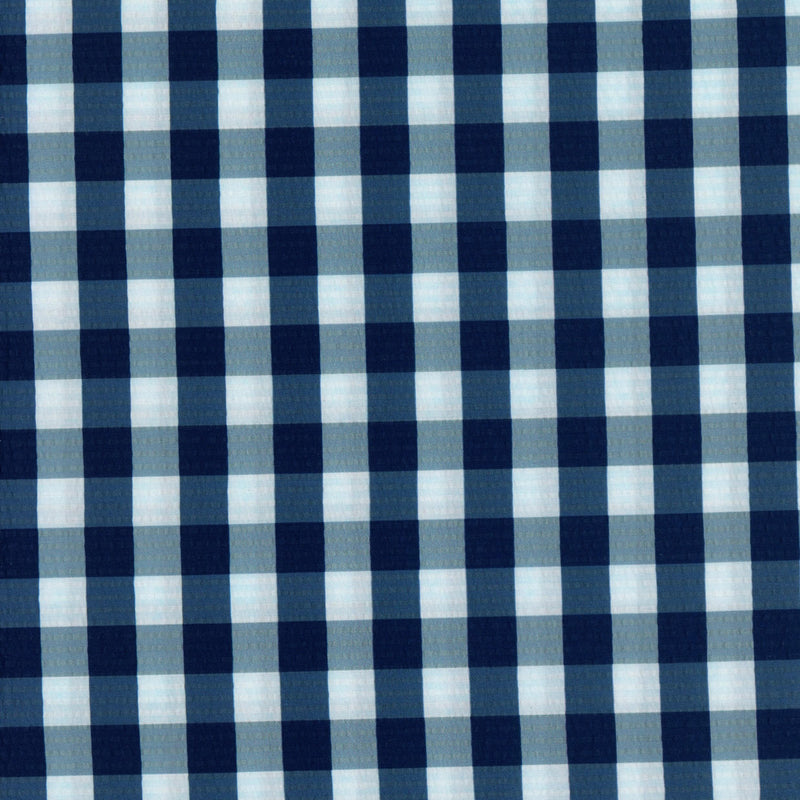 Devonstone Collection - Gingham Seersucker (Navy) - Patchwork and Quilting Fabric from Brown's Craft Shed (Tags: Fabric basics blenders blue check checks children classic country Devonstone Collection navy textured timeless white )