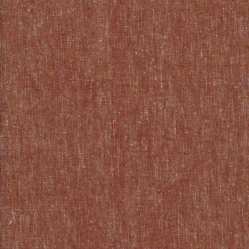 Robert Kaufman Essex Yarn Dyed Metallic - Copper - Patchwork and Quilting Fabric from Brown's Craft Shed (Tags: Fabric basics blender copper linen metallic Robert Kaufman solid terracotta textures )