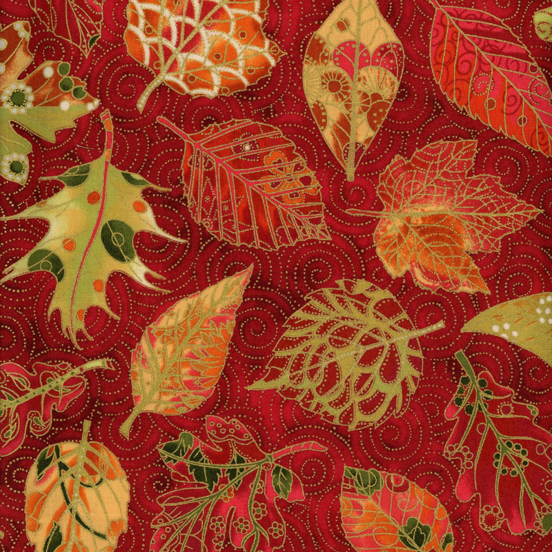 Robert Kaufman Jeweled Leaves