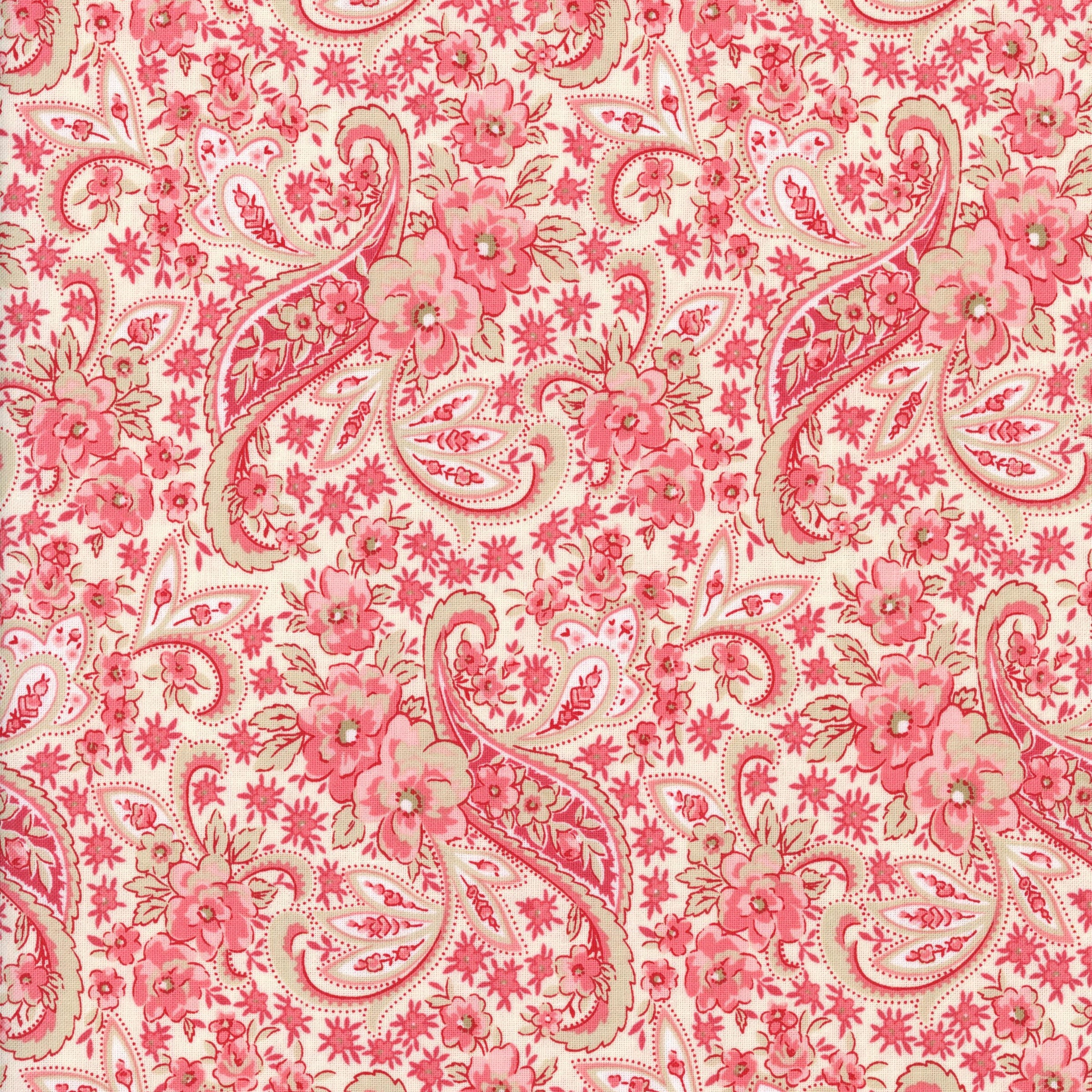 Moda Petals & Polka Dots by Bunny Hill Designs - Patchwork and Quilting Fabric from Brown's Craft Shed (Tags: Fabric Bunny Hill Designs cottagecore Moda paisley Petals & Polka Dots pink vintage )