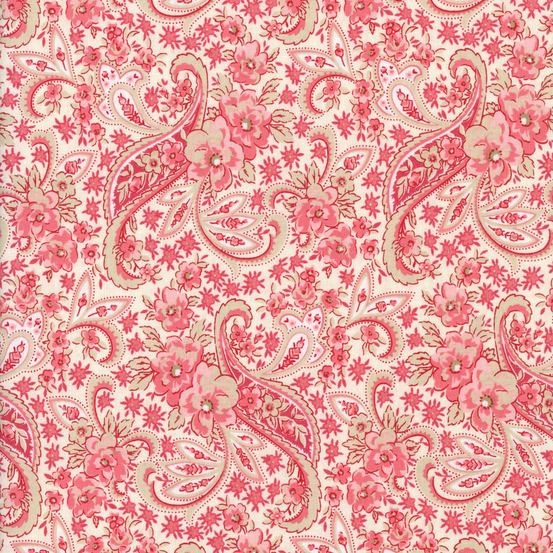 Moda Petals & Polka Dots by Bunny Hill Designs - Patchwork and Quilting Fabric from Brown's Craft Shed (Tags: Fabric Bunny Hill Designs cottagecore Moda paisley Petals & Polka Dots pink vintage )