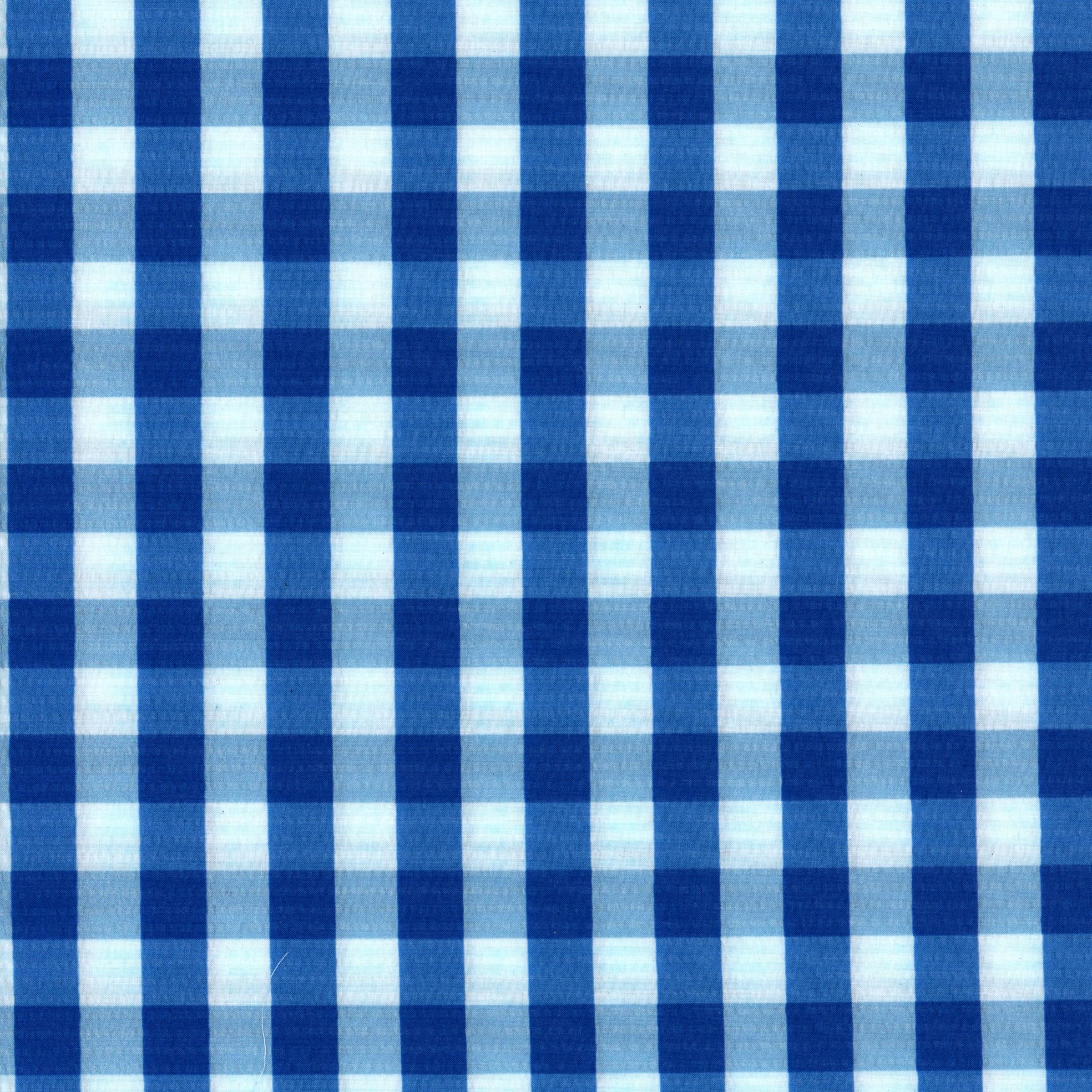 Devonstone Collection - Gingham Seersucker (Blue) - Patchwork and Quilting Fabric from Brown's Craft Shed (Tags: Fabric blender blue check checks children classic country Devonstone Collection picnic vintage white )