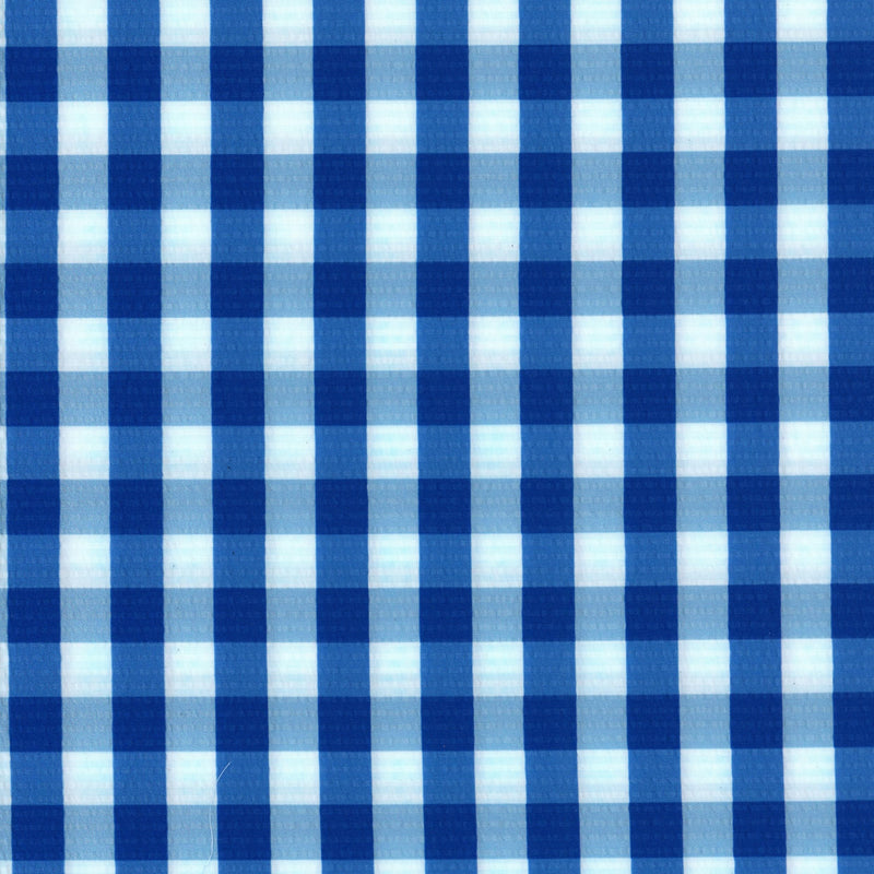 Devonstone Collection - Gingham Seersucker (Blue) - Patchwork and Quilting Fabric from Brown's Craft Shed (Tags: Fabric blender blue check checks children classic country Devonstone Collection picnic vintage white )
