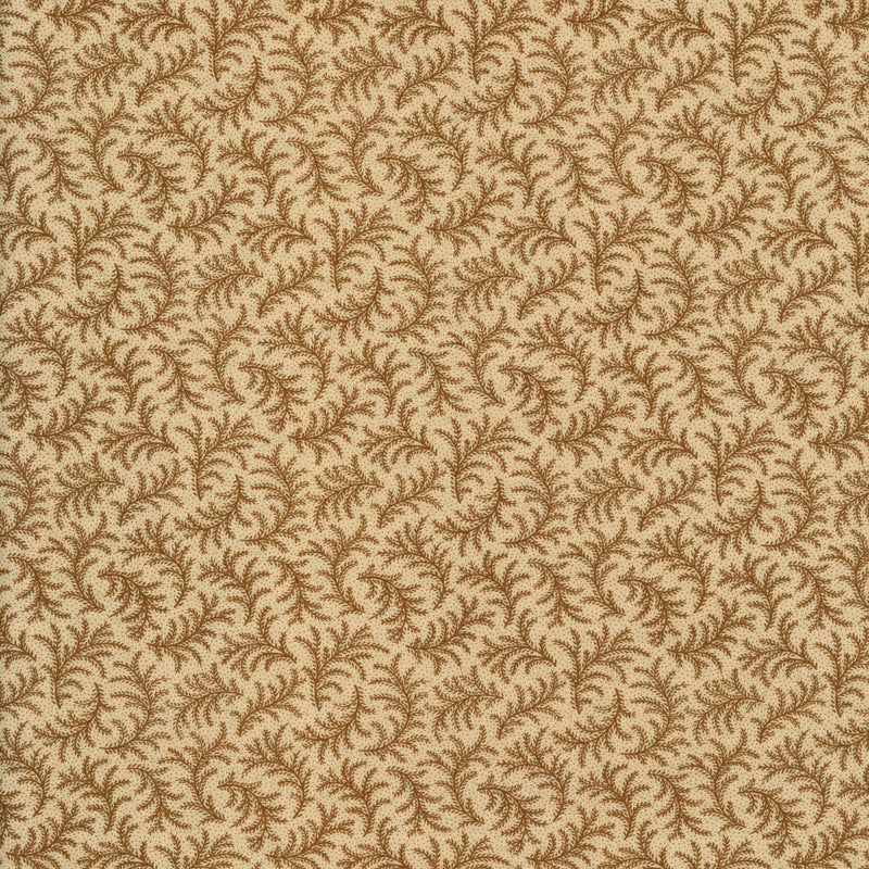 Andover Amelia - Brown Leafy Print on Cream - Patchwork and Quilting Fabric from Brown's Craft Shop (Tags: Fabric Brown Floral )