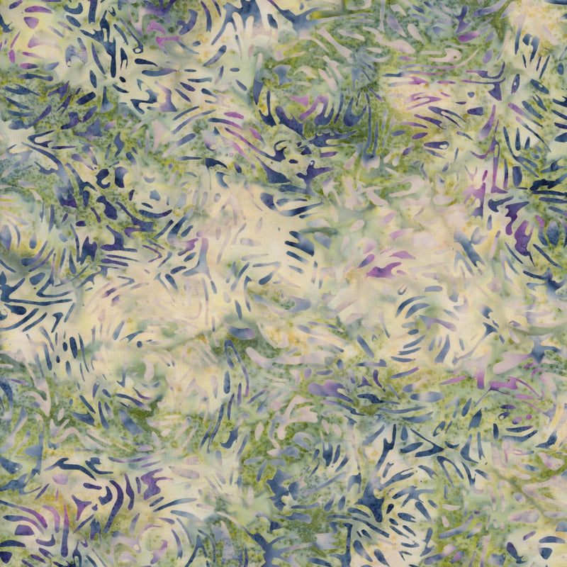 Banyan Batiks - Banyan BFFs - Patchwork and Quilting Fabric from Brown's Craft Shed (Tags: Fabric abstract Banyan Batiks Banyan BFFs batik blender blenders blue cream green nature pastel purple textures watercolour )