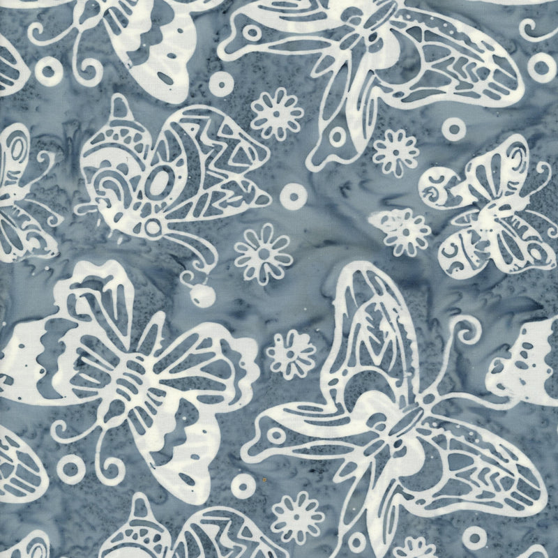 Banyan Batik Flutter - Patchwork and Quilting Fabric from Brown's Craft Shed (Tags: Fabric batik blue )