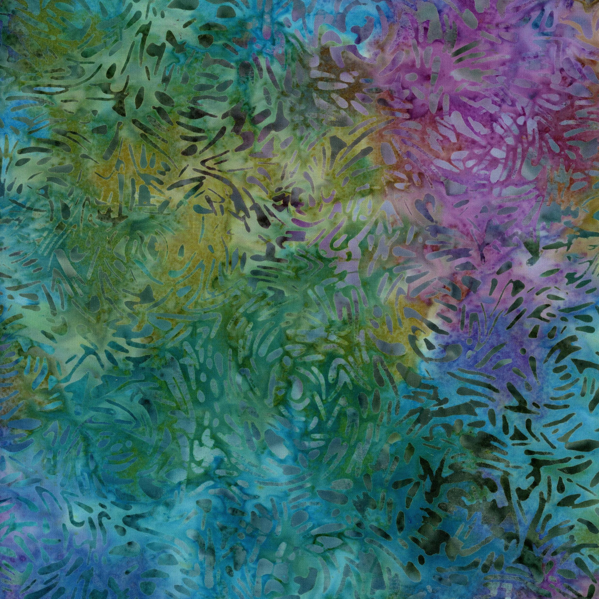 Banyan Batiks - Banyan BFFs - Patchwork and Quilting Fabric from Brown's Craft Shed (Tags: Fabric Banyan Batiks Banyan BFFs batik blender blue green nature plants purple teal textures tropical watercolour )