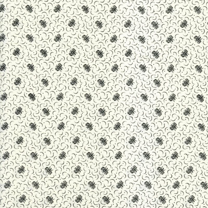 Windham Fabrics Ascot - Patchwork and Quilting Fabric from Brown's Craft Shed (Tags: Fabric animal animals Ascot bee bees blender ivory nature Neutral patterns playful whimsical white Windham Fabrics )