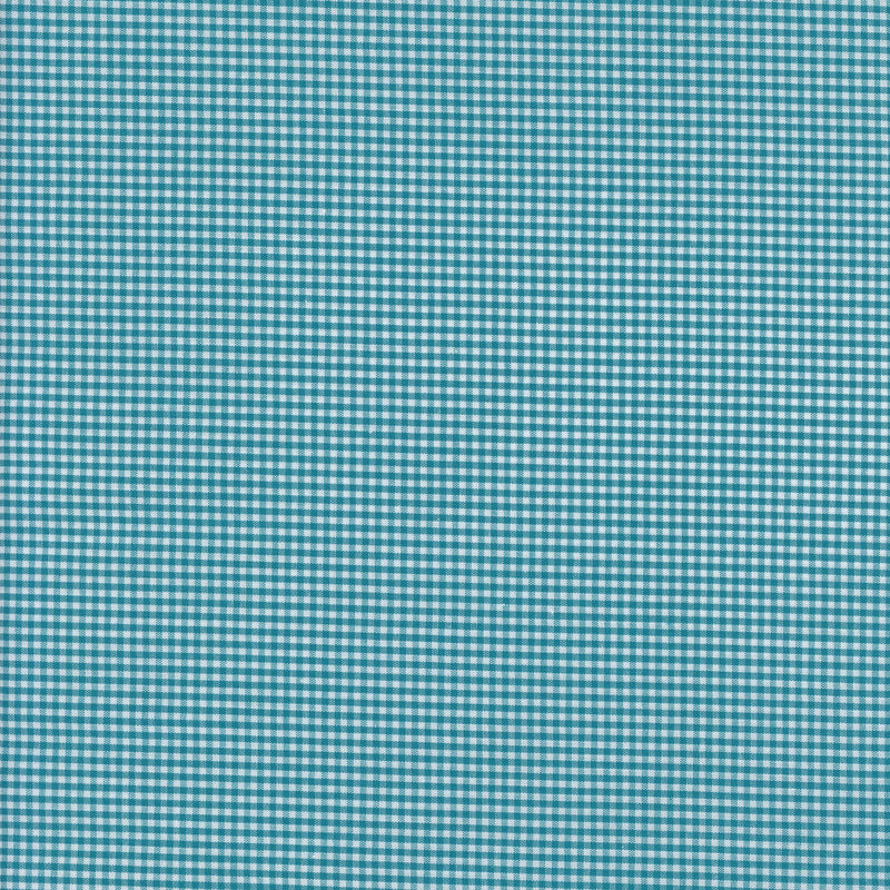 Yarn Dyed Broadcloth Japanese Gingham (Teal) - Patchwork and Quilting Fabric from Brown's Craft Shed (Tags: Fabric basics blenders blue check classic garment fabric Geometric quilting cotton teal timeless white )