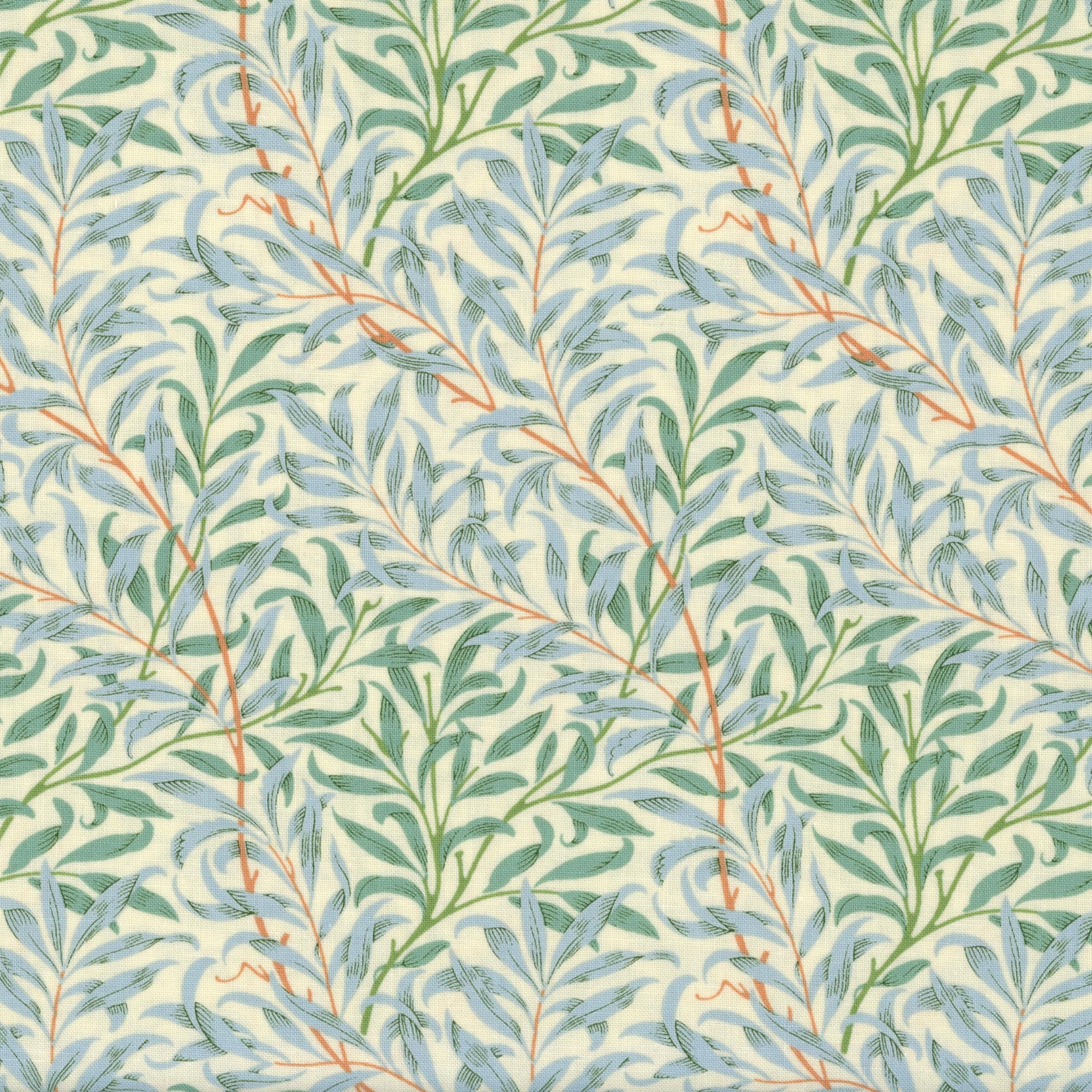 Free Spirit Fabrics: Thameside by Morris & Co - Patchwork and Quilting Fabric from Brown's Craft Shed (Tags: Fabric blue botanical classic cream elegant Floral Free Spirit Fabrics green heritage Morris & Co nature Thameside traditional vines )