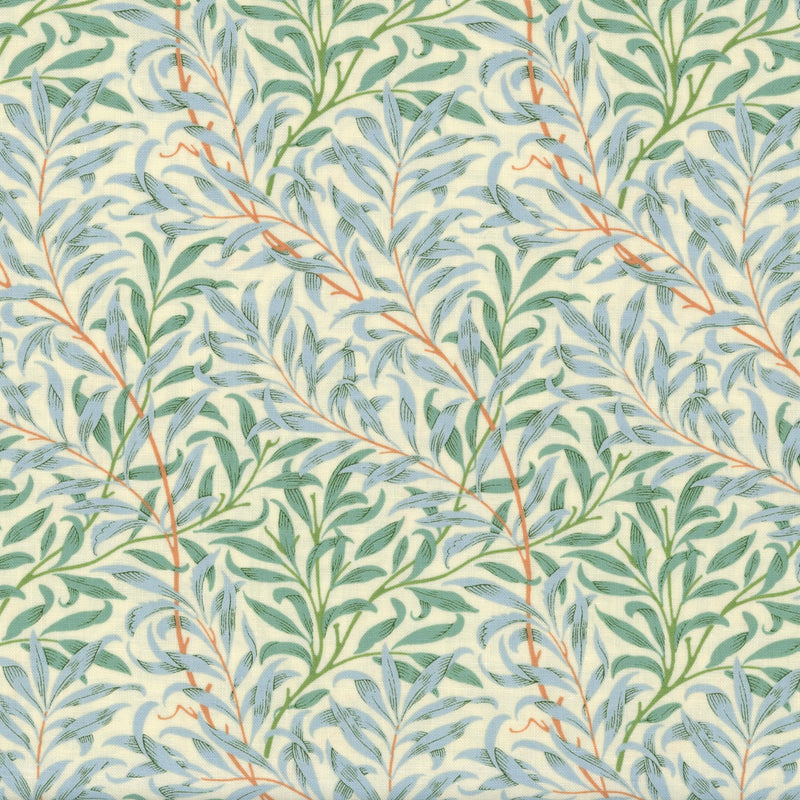 Free Spirit Fabrics: Thameside by Morris & Co - Patchwork and Quilting Fabric from Brown's Craft Shed (Tags: Fabric blue botanical classic cream elegant Floral Free Spirit Fabrics green heritage Morris & Co nature Thameside traditional vines )