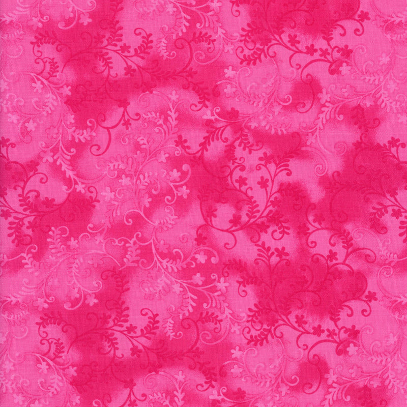 Cerise Mystic Vine by John Louden - Patchwork and Quilting Fabric from Brown's Craft Shed (Tags: Fabric blender botanical bright cerise elegant garden John Louden Mystic Vine nature patchwork pink quilting textured tonal vine )