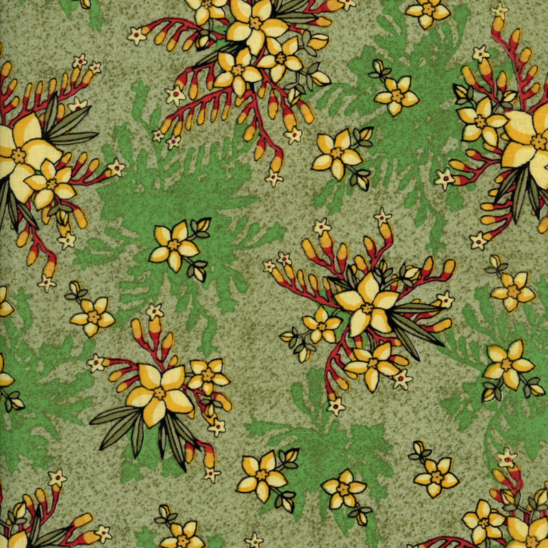 M&S Textiles Kangaroo Paw and Guinea Flower