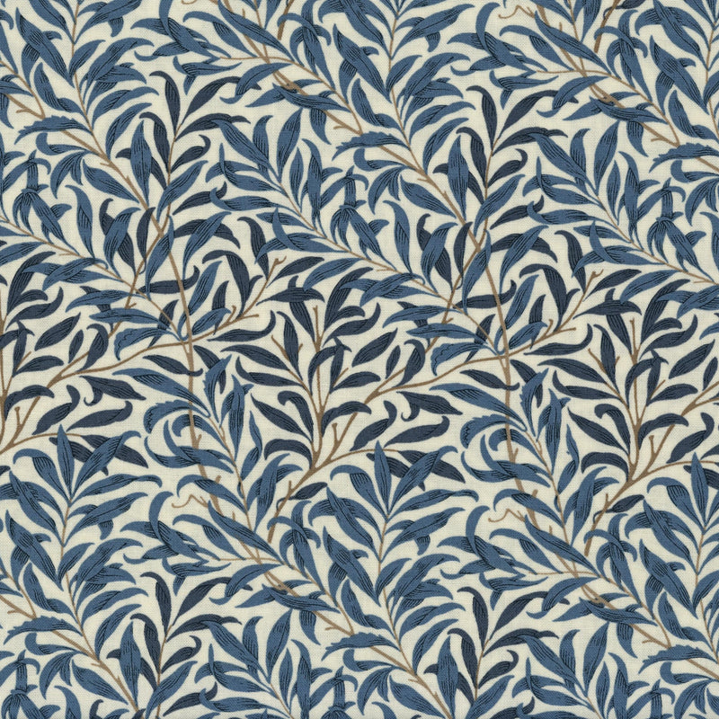 Free Spirit Fabrics: Standen by Morris & Co - Patchwork and Quilting Fabric from Brown's Craft Shed (Tags: Fabric blue botanical classic cream elegant Floral Free Spirit Fabrics heritage Morris & Co nature Neutral Standen traditional vines )