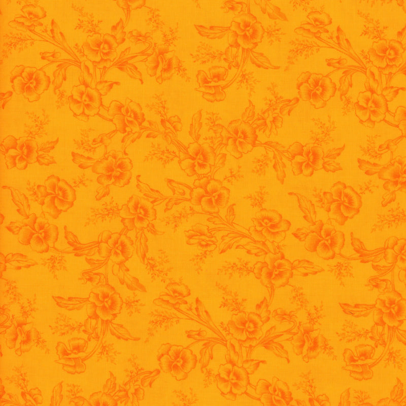 Pansy Bright designed by Fabric Freedom - Patchwork and Quilting Fabric from Brown's Craft Shed (Tags: Fabric blenders bright cheerful Fabric Freedom garden gold nature pansy Pansy Bright patchwork quilting sunshine tonal vintage )