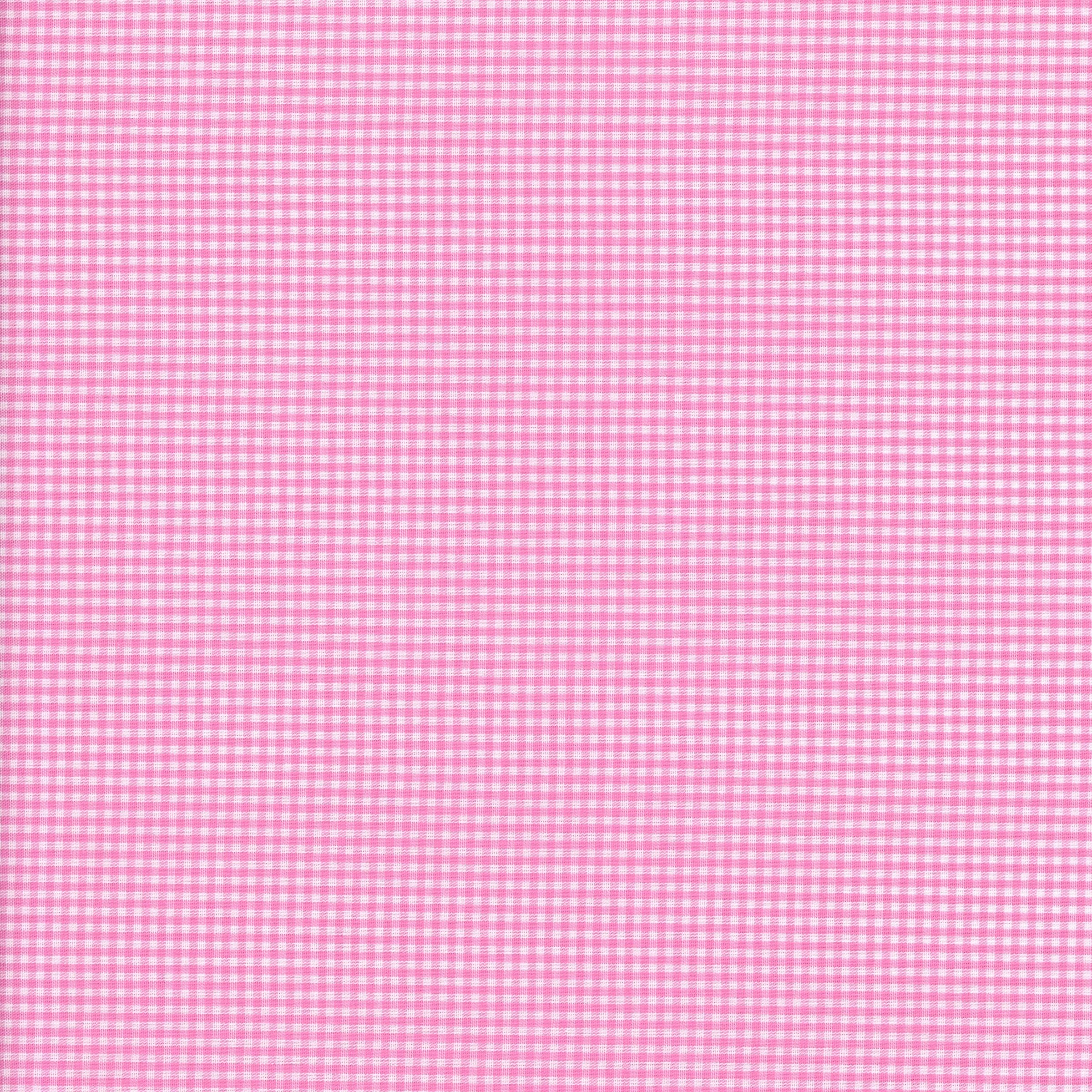 Yarn Dyed Broadcloth Japanese Gingham (Pink) - Patchwork and Quilting Fabric from Brown's Craft Shed (Tags: Fabric basics blender check classic dressmaking Geometric pastel patterns pink quilting cotton white yarn dyed )