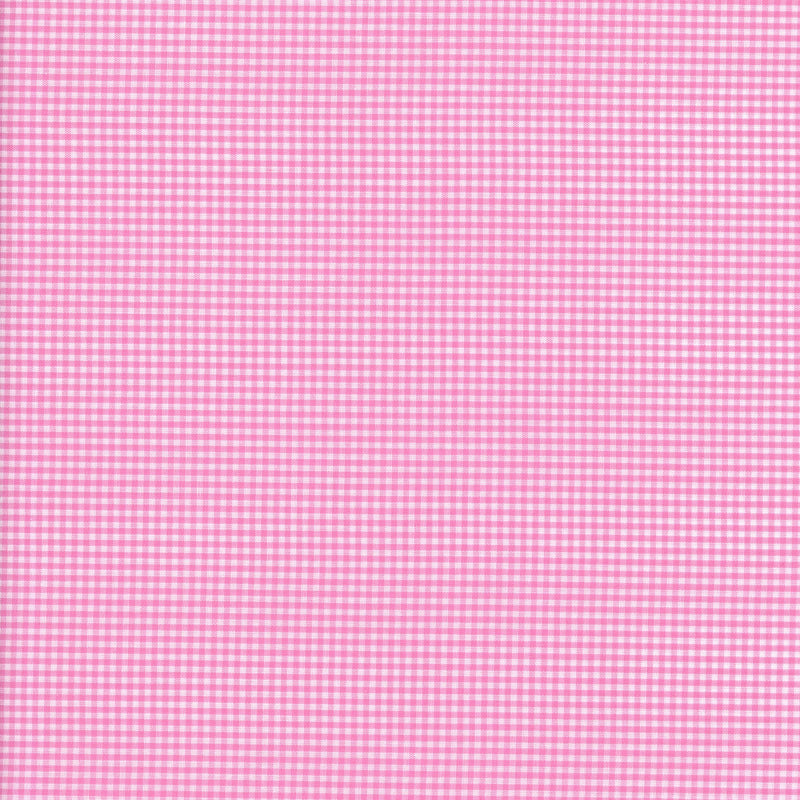 Yarn Dyed Broadcloth Japanese Gingham (Pink) - Patchwork and Quilting Fabric from Brown's Craft Shed (Tags: Fabric basics blender check classic dressmaking Geometric pastel patterns pink quilting cotton white yarn dyed )