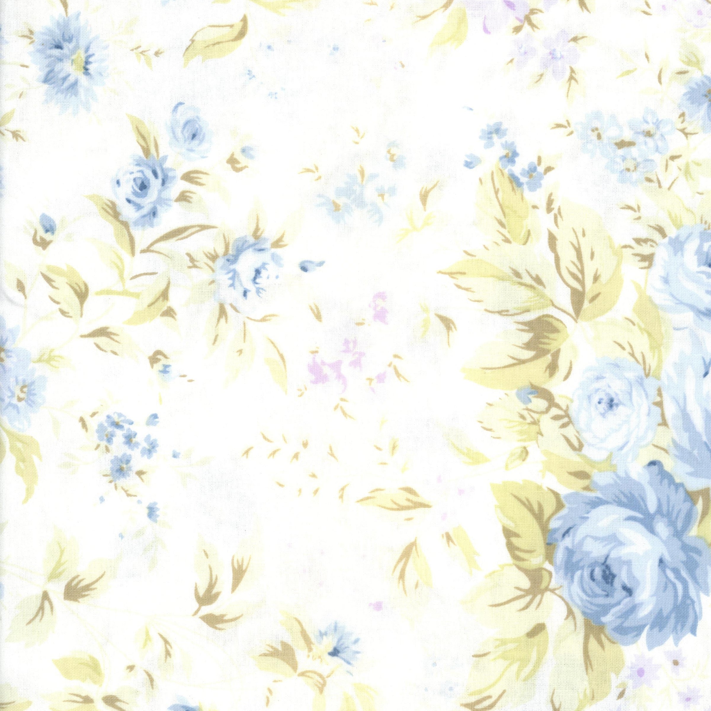 Garden Rose College Treasures by Shabby Chic - Patchwork and Quilting Fabric from Brown's Craft Shed (Tags: Fabric blue College Treasures cream delicate Floral Garden Rose green pastel roses shabby chic vintage )