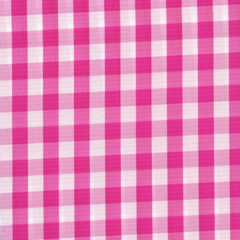 Devonstone Collection - Gingham Seersucker (Pink) - Patchwork and Quilting Fabric from Brown's Craft Shed (Tags: Fabric check children classic cottage craft cotton Devonstone Collection picnic pink playful summer textured white )