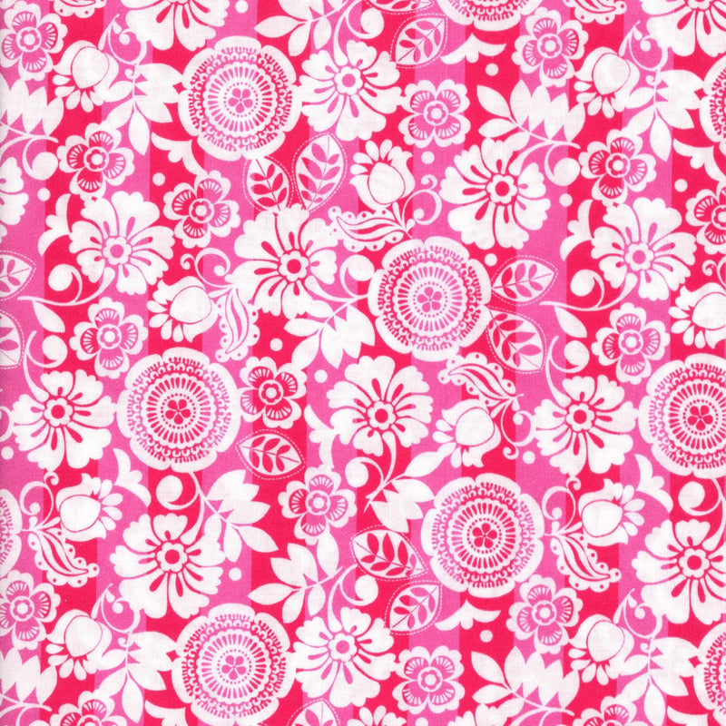 Lloyd Curzon Pucker Up - Patchwork and Quilting Fabric from Brown's Craft Shed (Tags: Fabric Floral pink )