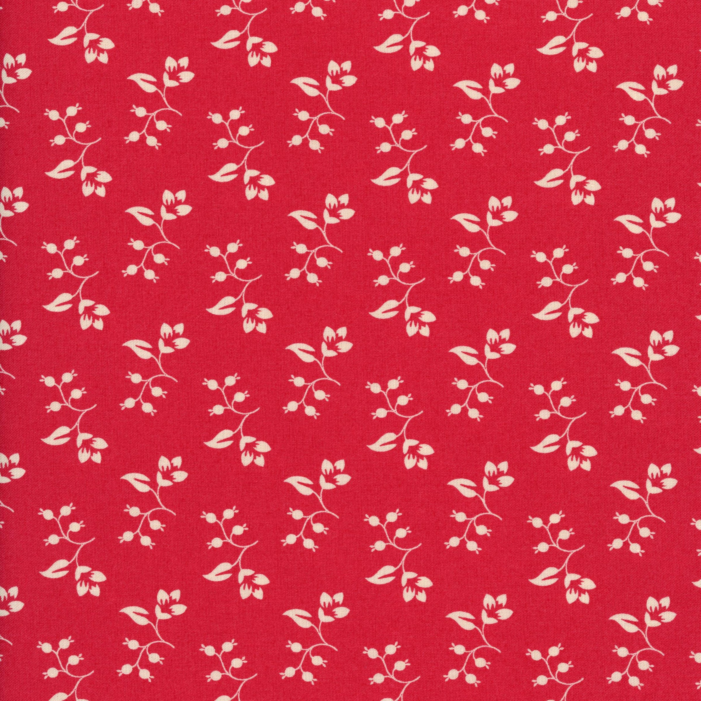 Moda Petals & Polka Dots by Bunny Hill Designs - Patchwork and Quilting Fabric from Brown's Craft Shed (Tags: Fabric Bunny Hill Designs cream ditsy floral Moda Fabrics Petals & Polka Dots red vintage style )