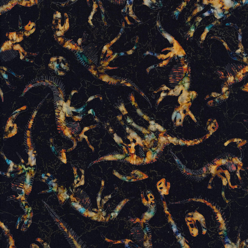 QT Fabrics Prehistoric by Dan Morris - Patchwork and Quilting Fabric from Brown's Craft Shed (Tags: Fabric animals dinosaur nature novelty orange patchwork prehistoric QT Fabrics quilting )