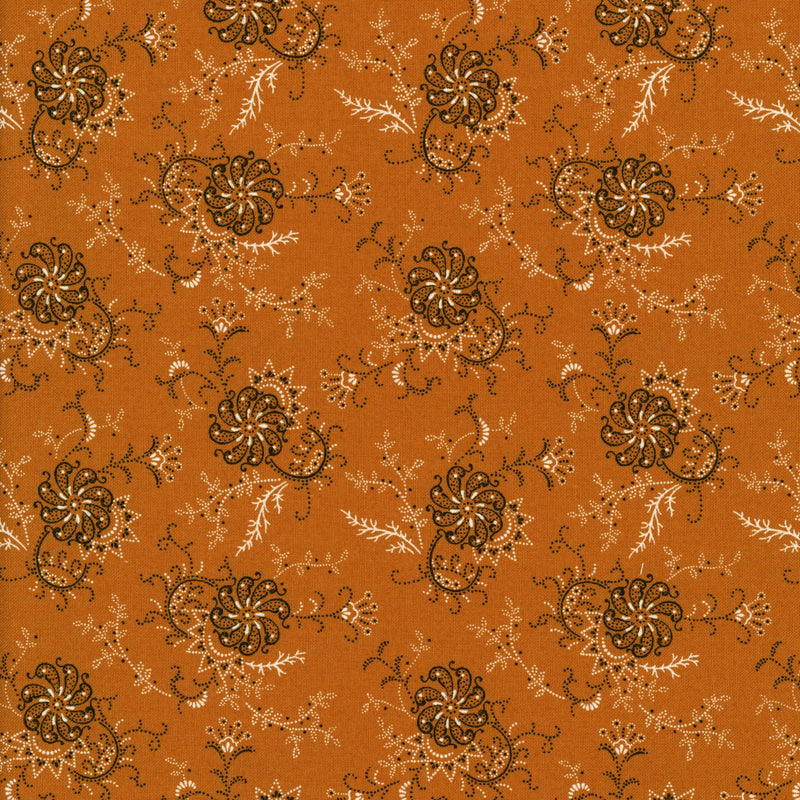 Moda Fabrics - Rustic Gathering - Patchwork and Quilting Fabric from Brown's Craft Shed (Tags: Fabric autumn Autumn Bloom craft fabric cream flowers Moda Fabrics orange patchwork quilting cotton rust Rustic Gathering seasonal timeless )