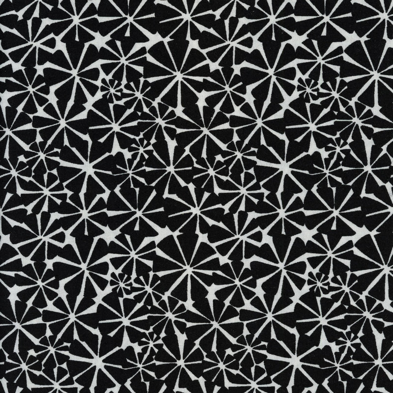 Andover Starburst Noir by Kim Schaefer - Patchwork and Quilting Fabric from Brown's Craft Shed (Tags: Fabric basics blenders lines modern patterns white )