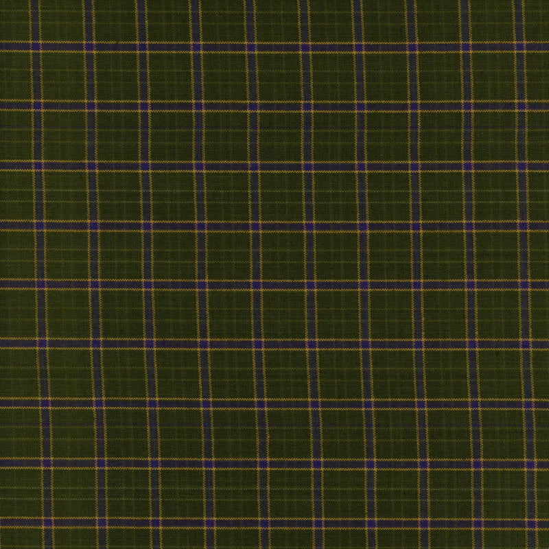 Robert Kaufman Satsuki - Olive Gold Grid - Patchwork and Quilting Fabric from Brown's Craft Shed (Tags: Fabric autumn blenders check gold green olive patchwork quilting Robert Kaufman tartan textures Western )
