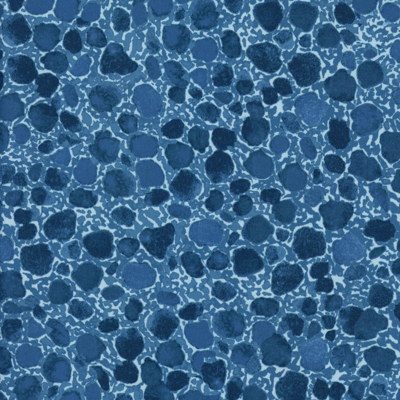 FIGO Fabrics - Eden (Navy) - Patchwork and Quilting Fabric from Brown's Craft Shed (Tags: Fabric abstract blender blue Eden fabric FIGO Fabrics Geometric Midnight Pebbles modern patchwork quilting textures )