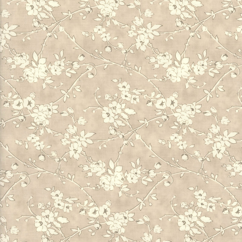 Moda Fabrics - Honeybloom by 3 Sisters - Patchwork and Quilting Fabric from Brown's Craft Shed (Tags: Fabric 3 Sisters blossoms classic cream elegant Floral garden Honeybloom Moda patchwork quilting romantic timeless vines )