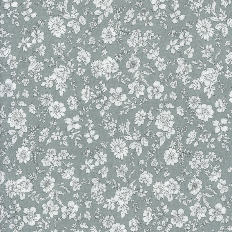 Seersucker Cotton – Grey Floral