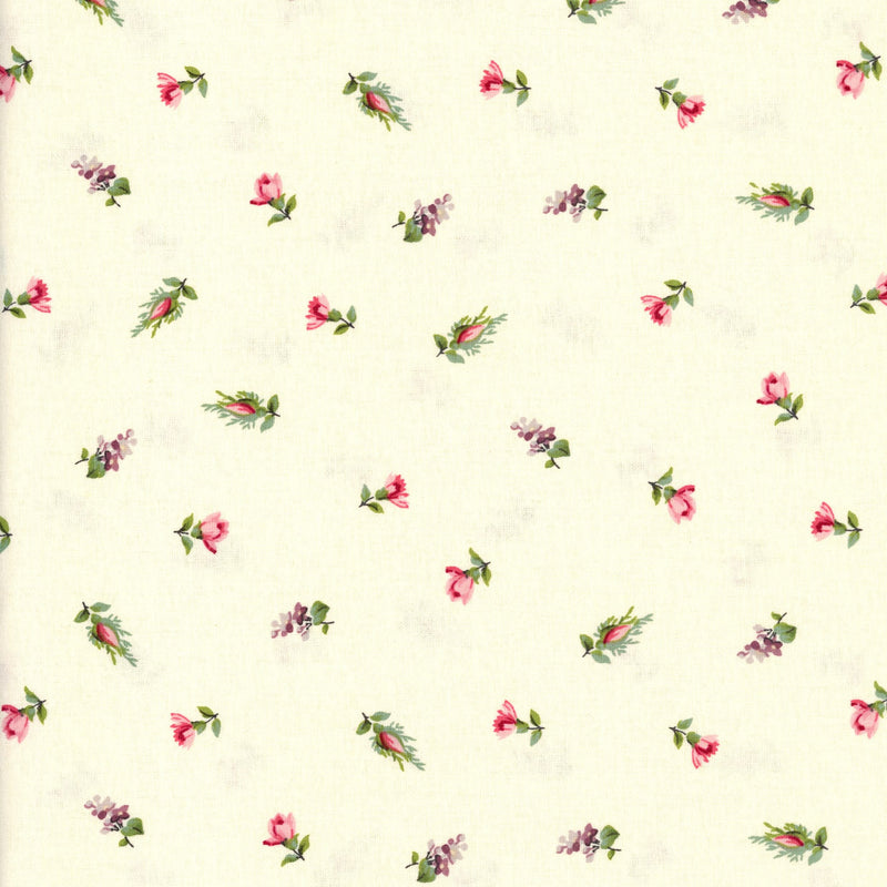 Lloyd Curzon Textiles - Amelie Collection by Anna Griffin - Patchwork and Quilting Fabric from Brown's Craft Shed (Tags: Fabric Amelie Collection Anna Griffin blender blenders cream delicate Floral flowers green Lloyd Curzon Textiles pastel pink plants vintage )
