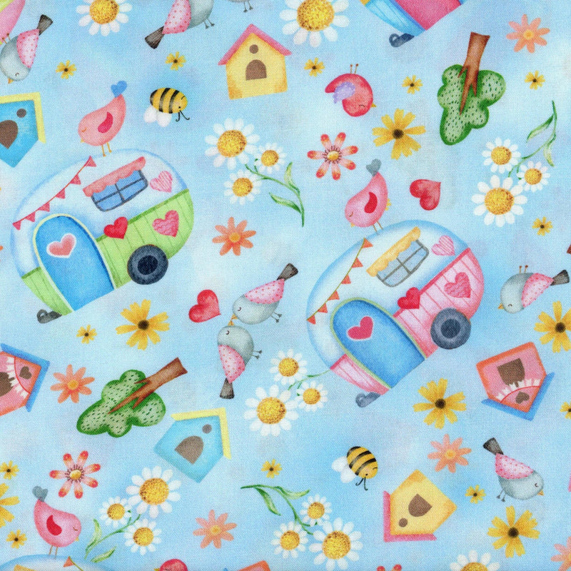 Kenard & Kenard Fabrics Sunshine Days - Patchwork and Quilting Fabric from Brown's Craft Shop (Tags: Fabric blue specialty )