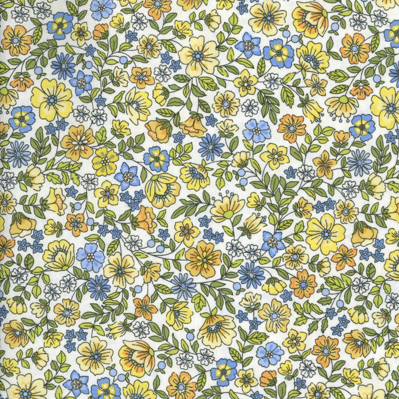 The Henley Studio Country Cuttings - Patchwork and Quilting Fabric from Brown's Craft Shed (Tags: Fabric blue Floral green Yellow )