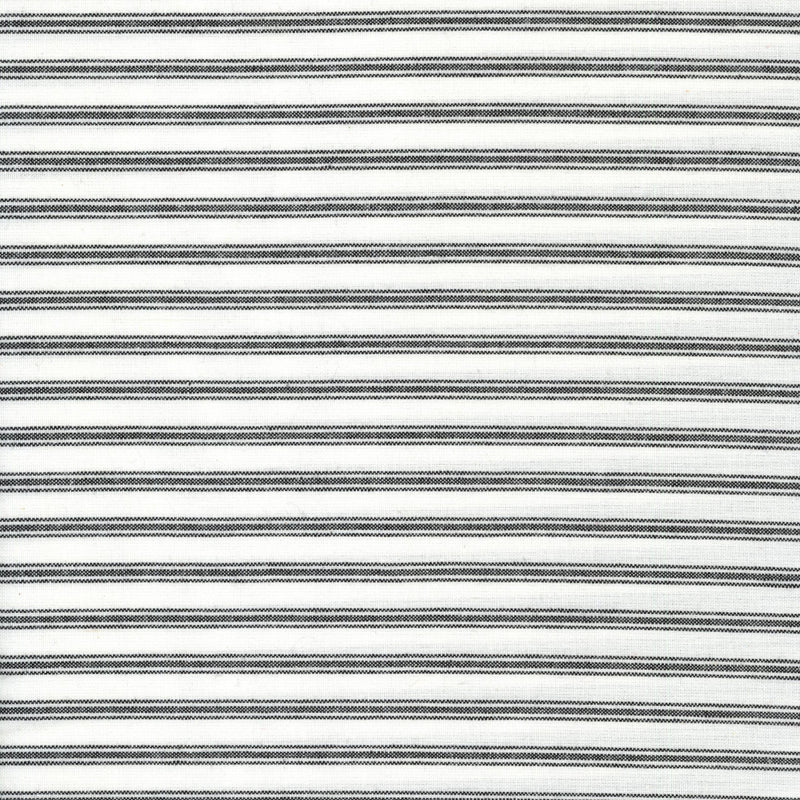Kennard & Kennard Ticking Stripe Charcoal - Patchwork and Quilting Fabric from Brown's Craft Shed (Tags: Fabric blender grey lines Neutral patterns white )