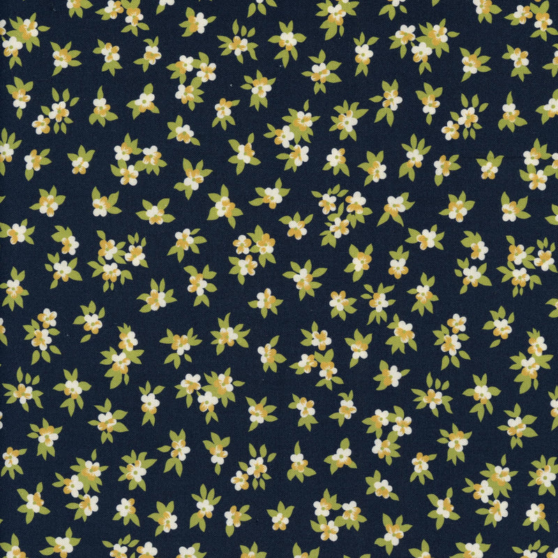 Moda Fabrics - Chelsea Garden - Patchwork and Quilting Fabric from Brown's Craft Shed (Tags: Fabric Chelsea Garden craft fabric elegant flowers garden green Midnight Blossom Moda Fabrics navy patchwork quilting cotton timeless white )